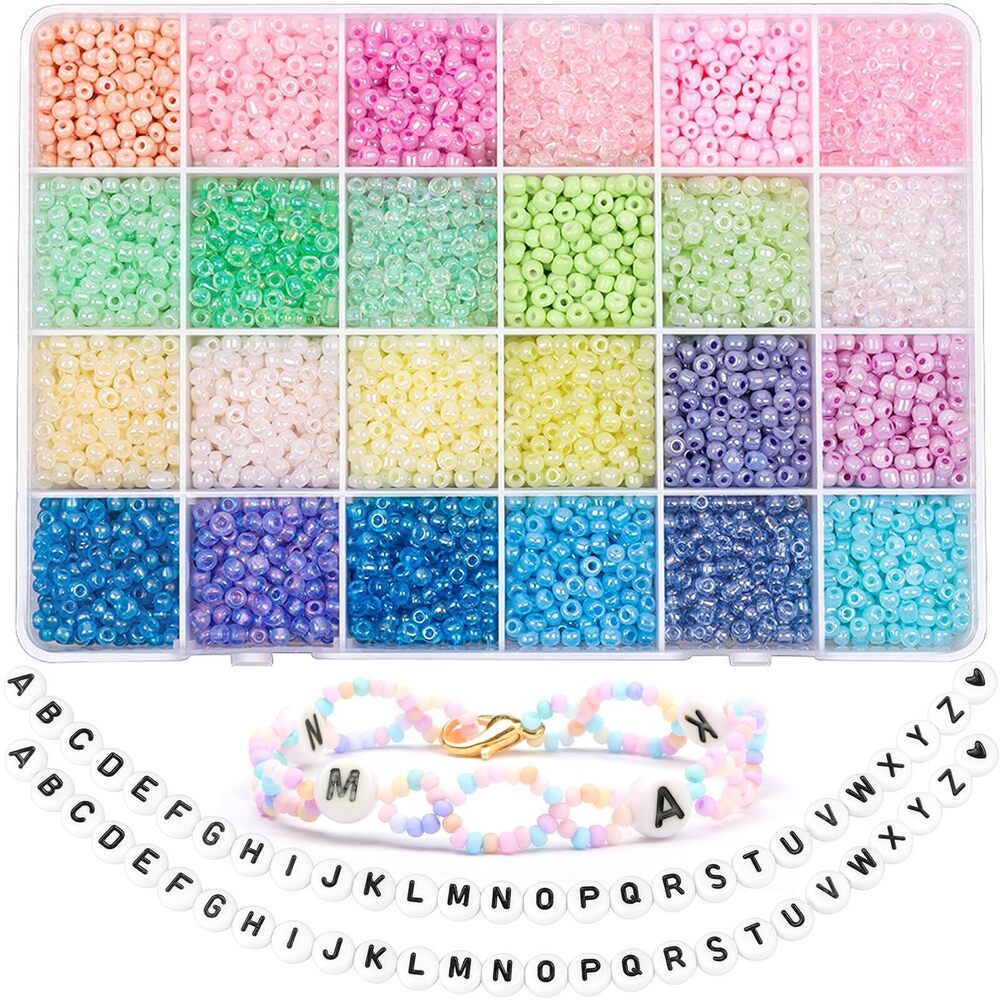 5040 4mm Glass Seed Beads, 6/0 Small Pony Beads Jewelry Friendship Bracelet